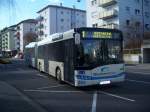 pforzheim Der viert�rige Gelenkbus Urbino 18 in der Westlichen Karl-Friedrich-Stra�e unterwegs auf der Linie 1 nach Eutingen.