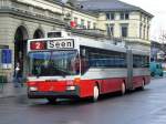 winterthur Mercedes Trolleybus 155 vor dem SBB Hauptbahnhof in Winterthur eingeteilt auf der Linie 2 Seen am 02.03.2007