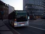 pforzheim Ein Bus der Firma Eberhadt, welche die Linie 743 Pforheim - sch�mberg dedient kurz vor seinem Ziel Pforzheim ZOB. Am Abend des 10.M�rz in der Bahnhofstra�e.