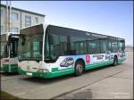 riesa Bus 125 mit Autohauswerbung finde ich ebenfalls gelungen, die modernen Autos passen gut zum Citaro. Riesa, 15.03.07