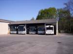 heinsberg-knoben Der Knoben Betriebshof in Heinsberg, mit zwei Niederflur und drei Reisebussen.