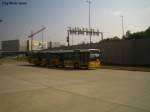 mercedes-benz-o-405-n-niederflur-stadtversion O405GN2 von Postauto beim Flughafen Z�rich. Dieser Fahrzeugtyp ist bei Postauto nur sehr selten anzutreffen.