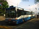 mercedes-benz-o-405--hochflur-stadtversion O405G Nr. 588 der VBZ abgestellt am B�rkliplatz. Da dies ein Hochflurfahrzeug ist, wird dieser Fahrzeugtyp nur noch bei St�rungen des Trambetriebs eingesetzt.