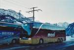 Berner Oberland Marti, Kallnach Nr. 3/BE 572'203 Setra am 11. Januar 2009 Frutigen, Bahnhof (Einsatz am Ski-Weltcup von Adelboden)