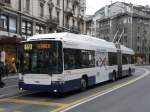 genf TPG - Hess-Swisstrolleybus BGT-N2C Nr.744 unterwegs auf der Linie 19 in Genf am 03.01.2009