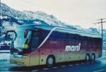 Berner Oberland Marti, Kallnach Nr. 5/BE 572'205 Setra am 11. Januar 2009 Frutigen, Bahnhof (Einsatz am Ski-Weltcup von Adelboden)