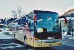 Berner Oberland Marti, Kallnach Nr. 8/BE 572'208 Setra am 11. Januar 2009 Frutigen, Bahnhof (Einsatz am Ski-Weltcup von Adelboden)