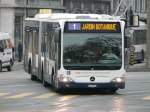 genf TPG - Mercedes Citaro Gelenkbus Nr.166 GE 960550 unterwegs auf der Linie 1 in Genf am 03.01.2009