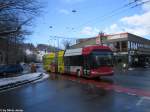 winterthur Solaris Trollino 18 Nr. 179 ''Radio/Tele Top'' am 12.2.09 beim R�mertor. 