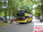 berlin MAN-Doppeldecker auf der Linie 124 nach Bucholz-West Aubertstra�e an der Haltestelle Alt-Heiligensee.