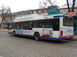 MAN Niederflurbus 2. Generation WSF-VV97, ein MAN NL 313 CNG, in Wei�enfels auf dem Busbahnhof.
Er kam wohl gerade von der Linie 5 aus Wei�enfels-West.