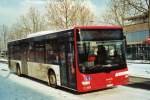 man-niederflurbus-3-generation-lions-city TRAVYS Yverdon VD 1418 MAN am 14. Februar 2009 Yverdon, Bahnhof