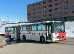 Fribourg tpf - Volvo Gelenkbus Nr.128  FR 300283  unterwegs auf der Linie 336 in Bulle am 28.02.2009