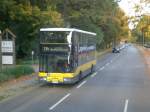 berlin MAN-Doppeldecker auf der Linie 134 nach Kladow Hottengrund an dr Haltestelle Gatow Biberburg.