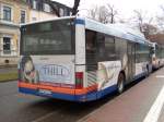 MAN Niederflurbus 2. Generation WSF-VV92, ein MAN N�313CNG, am 06.03.2009 auf dem Busbahnhof in Wei�enfels.
