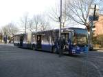 bremer-strasenbahn-ag-bsag Dieser MAN Lions City der OVG ist zu Erprobungszwecken bei der BSAG unterwgs. Er tr�gt die Wagennummer 4997. M�glicherweise will die BSAG diesen Bustyp kaufen. Die Sitze in diesem Bus sind so hart wie die in den Solaris der BSAG. 
Aufgenommen am 07.03.09 an der Haltestelle Weidedamm