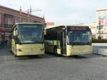 mercedes-benz-o-550-integro 26.02.09,MB-Integro und VOLVO-Castrosua am Busbahnhof von Chiclana de la Frontera in Andalusien/Spanien.