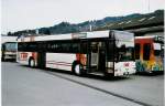 MAN Niederflurbus 2. Generation Aus dem Archiv: STI Thun Nr. 11/BE 26'748 MAN (ex TSG Blumenstein Nr. 2) am 10. M�rz 1999 Thun, Garage (noch im TSG-Anstrich)