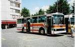 Berner Oberland Aus dem Archiv: STI Thun Nr. 3/BE 26'635 Volvo/R&J (ex TSG Blumenstein Nr. 3) am 2. August 1999 Thun, Bahnhof (noch im TSG-Anstrich)