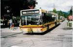 MAN Niederflurbus 1. Generation Aus dem Archiv: STI Thun Nr. 70/BE 389'670 MAN am 21. August 1999 Lerchenfeld, Langestrasse (Bustaufe: der 'Lerchenfeldbus' startet seine Reise zum n�chsten Taufort)