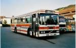 Berner Oberland Aus dem Archiv: STI Thun Nr. 6/BE 26'667 Volvo/FHS (ex TSG Blumenstein Nr. 6) am 9. September 1999 Thun, Garage (noch im TSG-Anstrich)