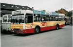 Berner Oberland Aus dem Archiv: STI Thun Nr. 20/BE 419'020 Volvo/Lauber (ex SAT Thun Nr. 20) am 12. Oktober 1999 Thun, Garage