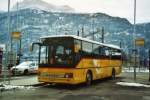 Postauto Fl�ck, Brienz Nr. 7/BE 59'424 Setra am 16. Februar 2009 Brienz, Bahnhof