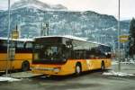 Postauto Fl�ck, Brienz Nr. 1/BE 482'299 Setra am 16. Februar 2009 Brienz, Bahnhof