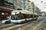 zurich VBZ Z�rich Nr. 150 Hess/Vossloh Gelenktrolleybus am 18. Februar 2009 Z�rich, L�wenstrasse
