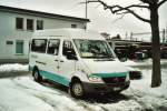 Mercedes-Benz Sprinter WilMobil, Wil Nr. 203/SG 138'633 Mercedes (ex BOS Wil Nr. 33) am 18. Februar 2009 Wil, Bahnhof