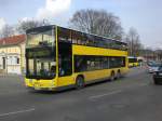 berlin MAN Lion's City DD (Doppelstock) auf der Linie X34 nach Kladow Kaserne Hottengrund an der Haltestelle Alt Kladow.