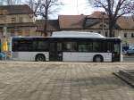 man-niederflurbus-3-generation-lions-city-u-tu BLK-V1007, ein Lion&acute;s City � CNG, steht am 18.03.2009 auf dem Busbahnhof von Wei�enfels in Pausenstellung.