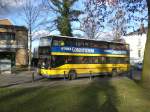 berlin MAN-Doppeldecker auf der Linie 124 nach S-Bahnhof Heiligensee an der Haltestelle Wittenau Kirche.