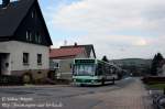 MAN Niederflurbus 1. Generation 30.03.09: In Illingen erklimmt der NVG-Wagen 245 gerade den Aufstieg zur Haltestelle 'Berliner Stra�e'. F�r den NL 202 der letzten Generation ist diese Steigung aber kein Problem. Im weiteren Verlauf der Linie 308 bis zum Bahnhof Illingen musste der Wagen dennoch zeigen, was so in ihm steckt.