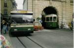 bern Aus dem Archiv: SVB Bern Nr. 45 FBW/R&J Gelenktrolleybus am 1. Juli 1996 Bern, B�renplatz