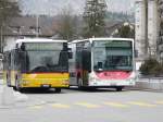 mercedes-benz-o-530-i-citaro Postauto + BGU - MAN  SO 20141 neben Mercedes Citaro SO 120022 unterweg f�r die BSU auf der Linie 3 in Solothurn am 15.03.2009
