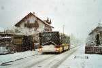 MAN Niederflurbus 2. Generation Starker Schneefall in Thun: STI Thun Nr. 77/BE 274'177 MAN am 9. M�rz 2009 Lerchenfeld, Forstweg