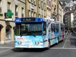 neuchatel TN - FBW-Hess Trolleybus Nr.162 unterwegs auf der Linie 1 in der Stadt Neuch�tel am 04.04.2009