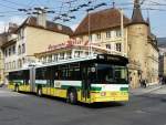 neuchatel TN - FBW-Hess Trolleybus Nr.164 unterwegs auf der Linie 8 in der Stadt Neuch�tel bei der Haltestelle Place Pury am 04.04.2009