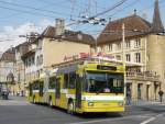 NAW Trolleybus TN - NAW-Hess Trolleybus Nr.109 unterwegs auf der Linie 7 in der Stadt Neuch�tel bei der Haltestelle Place Pury am 04.04.2009