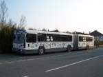 belfort Einer der 2 Renault PR 180;2 Gelenkbusse, hier in der Nachbargemeinde Delle am 15/03/07
