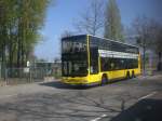 berlin MAN Lion's City DD (Doppelstock) auf der Linie M21 nach Rosenthal Uhlandstra�e am S+U Bahnhof Jungfernheide.