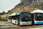 man-niederflurbus-3-generation-lions-city BSW Sargans Nr. 340/SG 297'513 MAN am 14. M�rz 2009 Sargans, Bahnhof (mit Vollwerbung f�r den Tarifverbund 'Ostwind')
