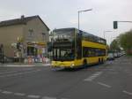 berlin MAN Lion's City DD (Doppelstock) auf der Linie X11 nach S-Bahnhof Sch�neweide an der Haltestelle Buckow Quarzweg/Marienfelder Chaussee.