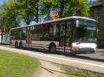 setra-s-300er-serie WSF-VV14, ein Setra S319NF, steht am 21.04.2009 auf dem Wei�enfelser Busbahnhof abgestellt zu einer kurzen Pause.