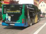 MAN Niederflurbus 2. Generation WSF-VV96 kommt am 24.04.2009 aus Richtung Langendorf - S�dring als Linie 9 auf dem Busbahnhof in Wei�enfels an.