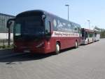 Irisbus Magelys Molli-Bus wartet auf den n�chsten Einsatz im ZOB in H�he Rostock Hbf.(25.04.09)
