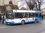 Heuliez Niederflurbusse 5 Kleinbusse Heuliez GX 117 fahren in Montb�liard. Hier Wagen 1701 am 03/12/08.