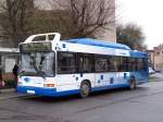 Heuliez Niederflurbusse Heuliez-Volvo GX 217 CNG, Wagen 2107 mit blauer Farbe, am 03/12/08.
