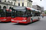 Solaris Urbino Stadtbus Winterthr Nr. 282 (ZH 719'282, Solaris Urbino 12, 2002) als Bahnersatz f�r die S7, S8 und S16 zwischen Winterthur und Effretikon beim Winterthurer Hauptbahnhof. 